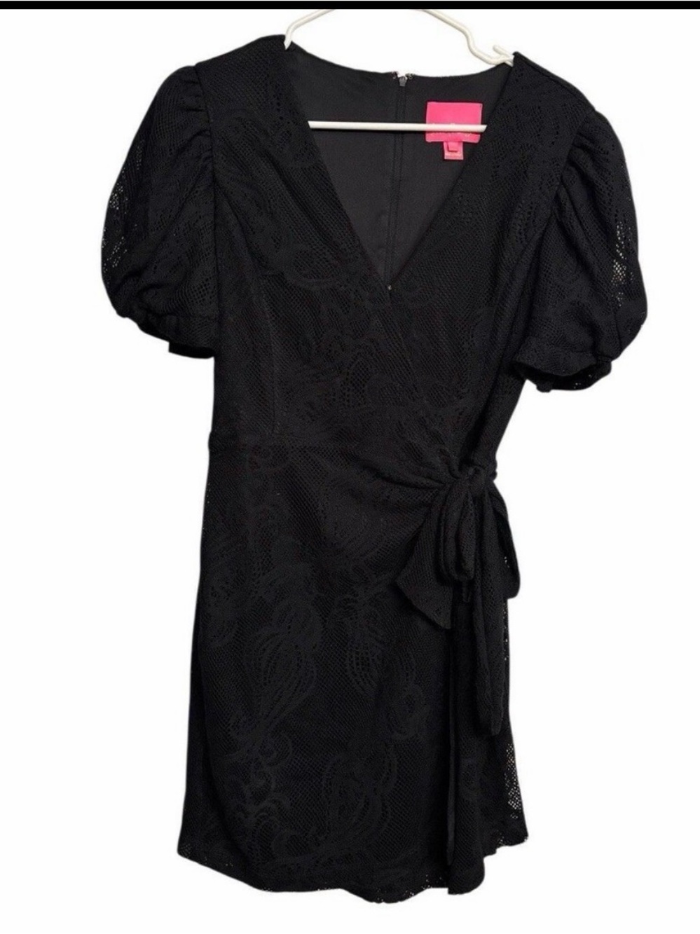 Lilly Pulitzer Black Lace Wrap Romper size M - Picture 2 of 5